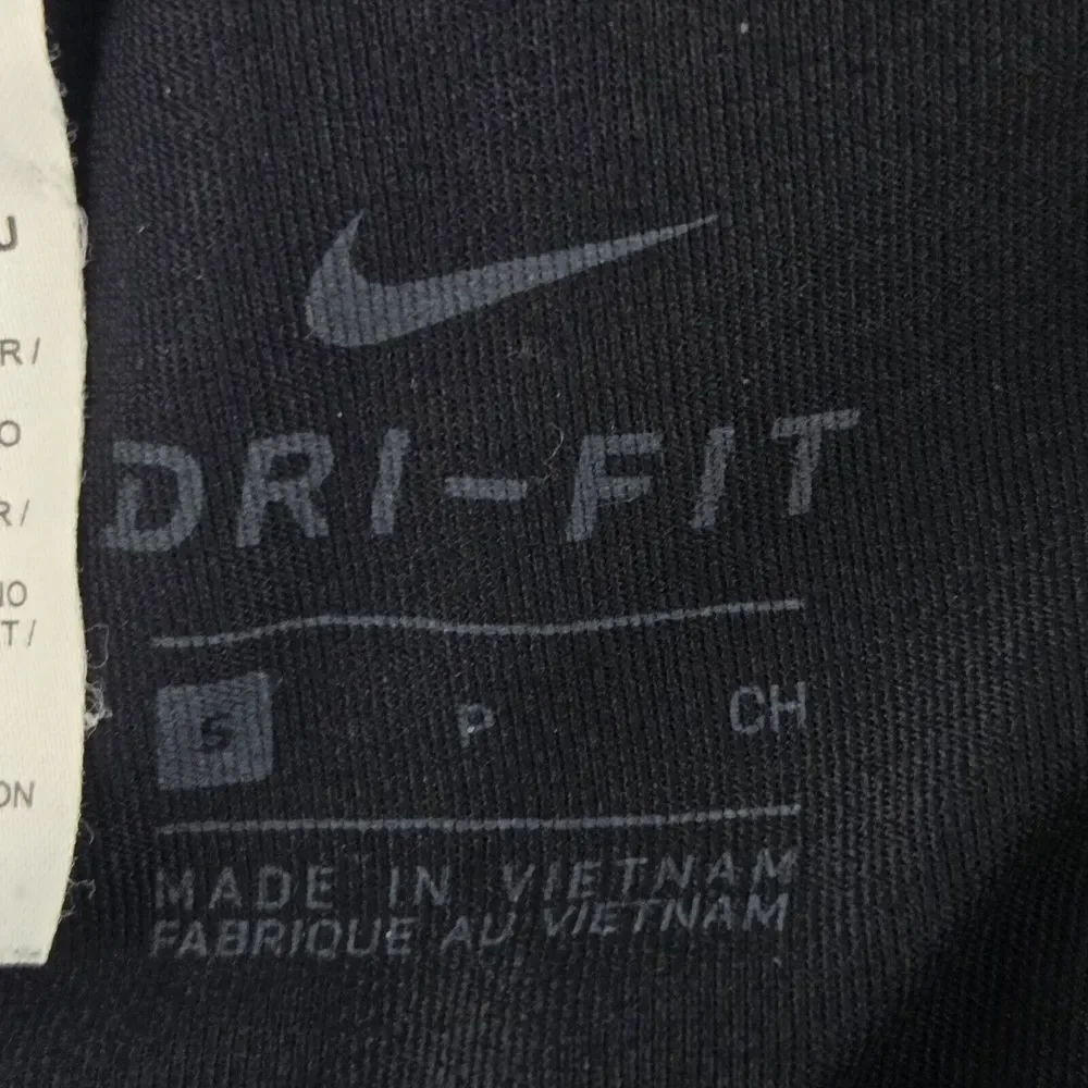 Nike Dri Fit 831663-010‎ Womens Small (28x24) Black Big Swoosh Crop Leggings